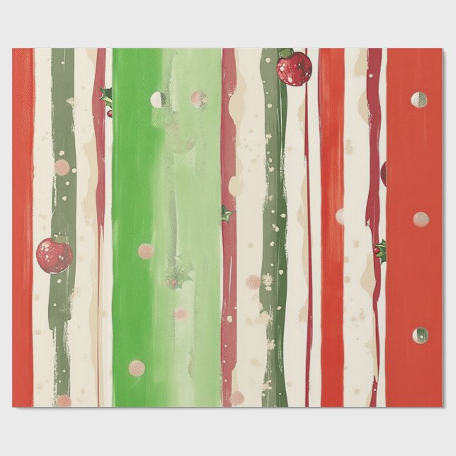 Weihnachten Tide Weihnachtswrapping Paper Geschenkpapier (Flach)