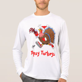 Weihnachten Tipsy Türkei (Wein) - LS Sport-Tek T-Shirt