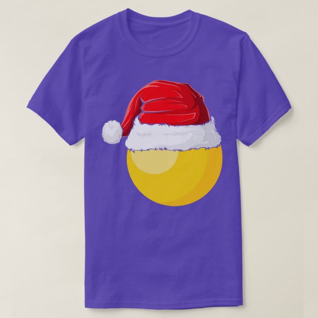 Weihnachten Tischtennis Ball Weihnachtsmannmütze W T-Shirt (Design vorne)