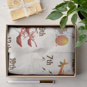 Weihnachten-Tissue-Papier in zwölf Tagen Seidenpapier