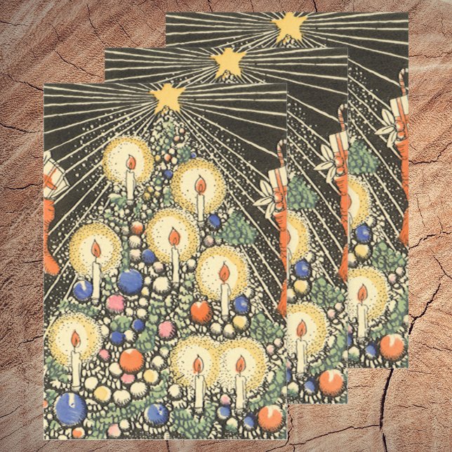 Weihnachten, Tree mit Kerzen und ein Star Geschenkpapier Set (Von Creator hochgeladen)