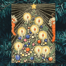 Weihnachten, Tree mit Kerzen und ein Star