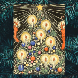 Weihnachten, Tree mit Kerzen und ein Star Poster