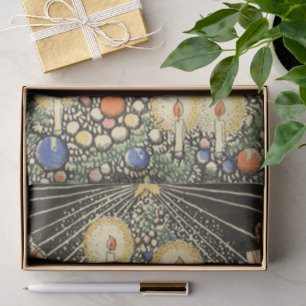 Weihnachten, Tree mit Kerzen und ein Star Seidenpapier