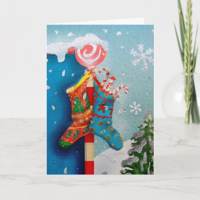 Weihnachten trifft Karte hart (Vorderseite)