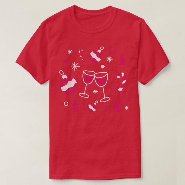 Weihnachten trinken Party Weihnachten Weihnachten  T-Shirt (Design vorne)