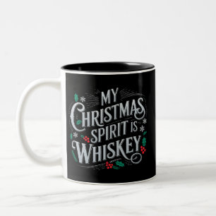 Weihnachten Trinken Whisky Liebhaber Trinker Spruc Zweifarbige Tasse