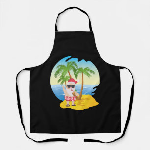 Weihnachten Tropical Beach Funny Santa Claus Schürze