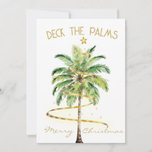 Weihnachten Tropical Palm Deck Die Palmen Gruß Einladung