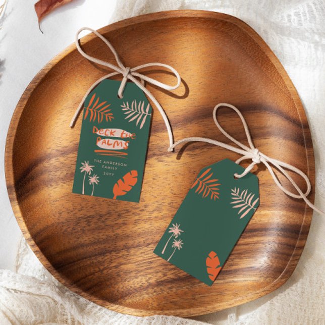 Weihnachten tropisch modern minimalistisch geschenkanhänger (Von Creator hochgeladen)