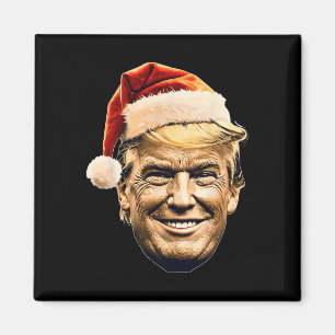 Weihnachten Trump Gesicht Santa Lustiges Xmas Meme Magnet