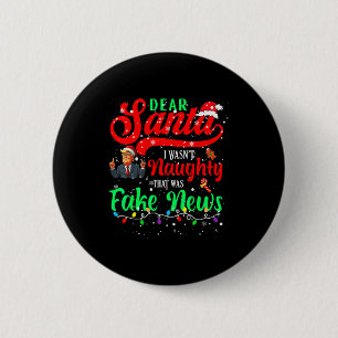 Weihnachten Trump Lieber Santa Fake News Lustiges Button