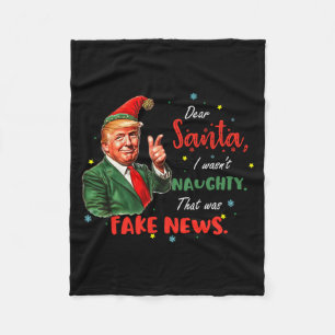 Weihnachten Trump Lieber Santa Falsche Nachrichten Fleecedecke