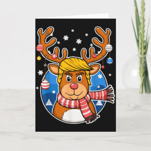 Weihnachten Trump Rentier Karikatur Karte