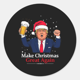 Weihnachten Trump Weihnachten wieder großartig mac Runder Aufkleber