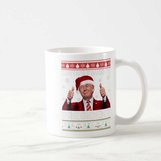 Weihnachten Trumps Lieblingspräsident Xmas Ug Kaffeetasse (Rechts)