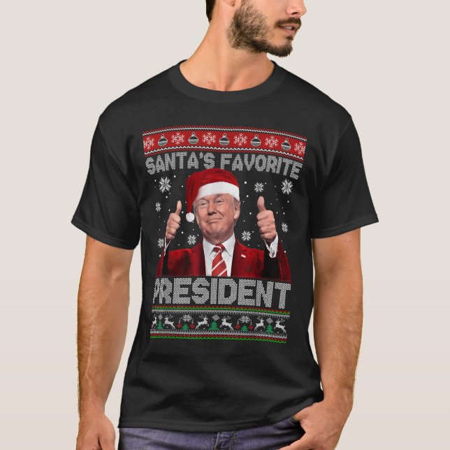 Weihnachten Trumps Lieblingspräsident Xmas Ug T-Shirt (Vorderseite)