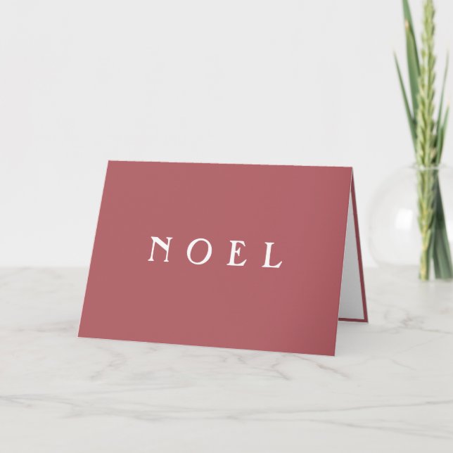 WEIHNACHTEN Typografie Pink Simple Modern Holiday  (Vorderseite)