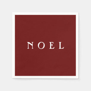 WEIHNACHTEN Typografie Red Simple Minimalistic Mod Serviette