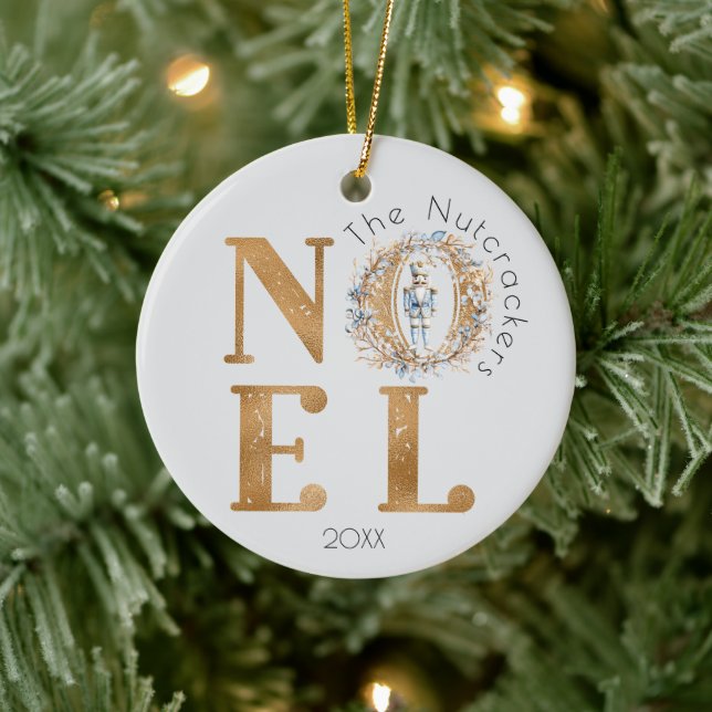 Weihnachten Typografy Christmas Nutcracker Ballet  Keramik Ornament (Baum)