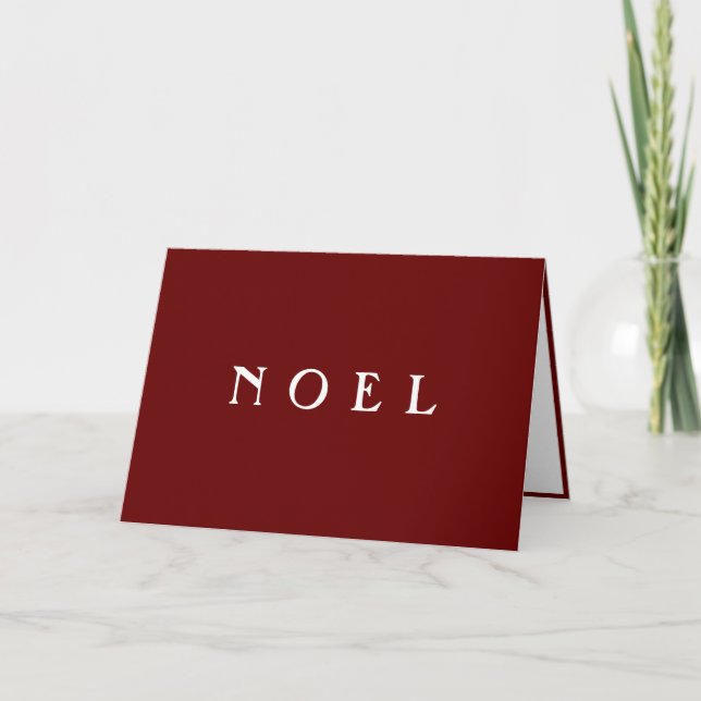 WEIHNACHTEN Typografy Red Simple Modern Holiday Ca (Vorderseite)