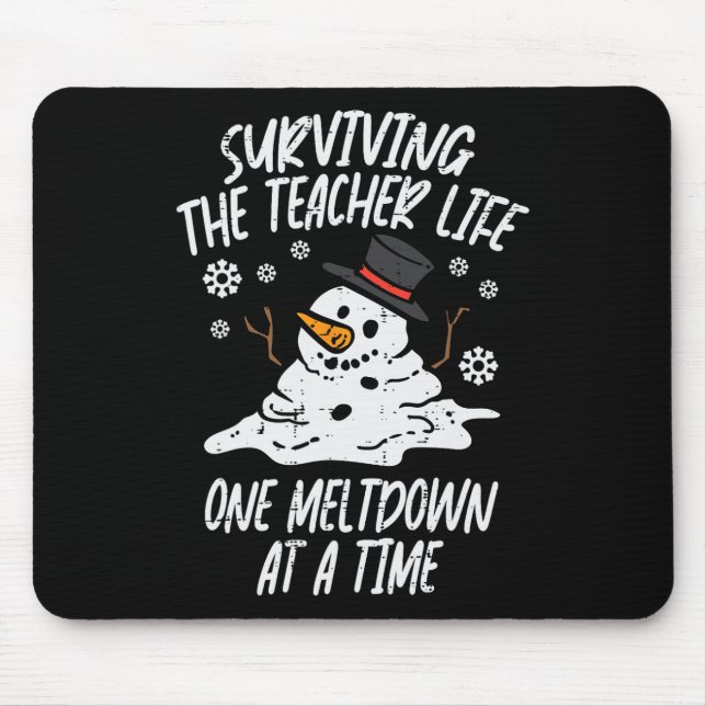 Weihnachten Überleben Lehrer Leben Meltdown Xmas W Mousepad (Vorne)