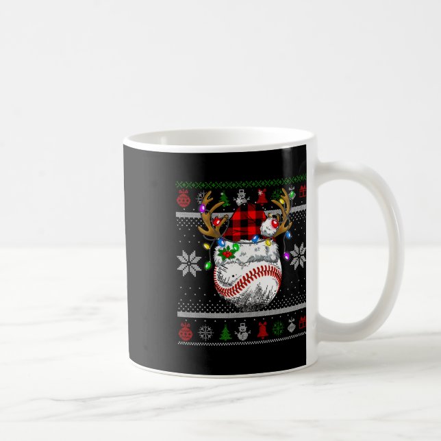 Weihnachten Ugly Sater Weihnachtsmannmütze Männer  Kaffeetasse (Rechts)