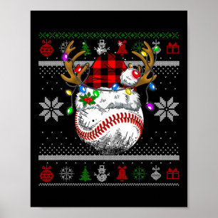 Weihnachten Ugly Sater Weihnachtsmannmütze Männer Poster