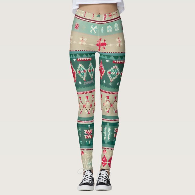 Weihnachten Ugly Sweater 2 Leggings (Vorderseite)