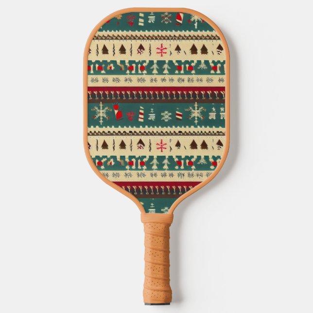 Weihnachten Ugly Sweater (5) Pickleball Schläger (Vorderseite)