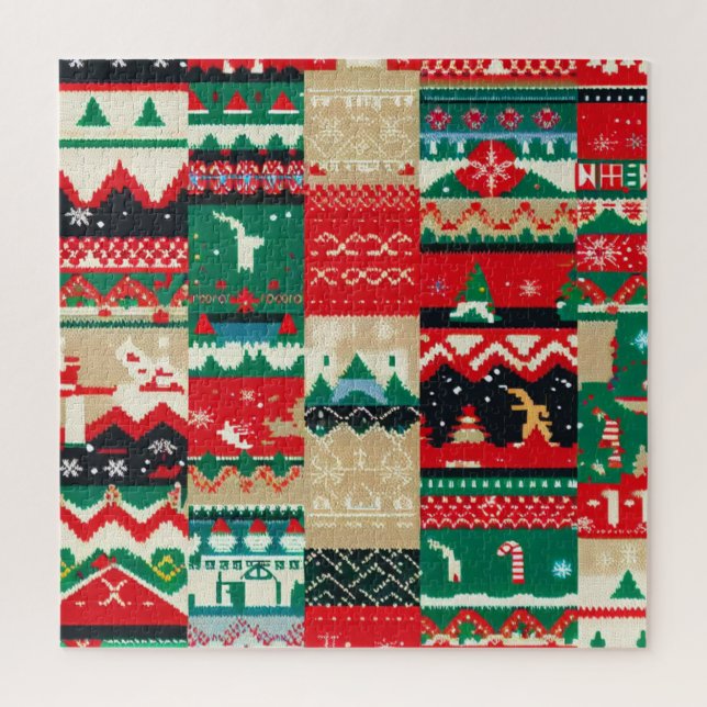 Weihnachten Ugly Sweater (8) Puzzle (Vertikal)