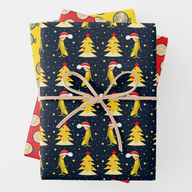 Weihnachten und Banane Geschenkpapier Set (Beispiel)