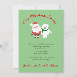 Weihnachten und Bären Weihnachten Party Einladung