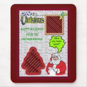 Weihnachten und Bäume Fotos hinzufügen Mousepad