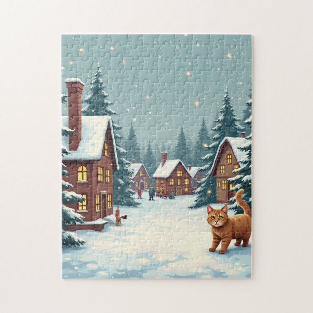 Weihnachten und Cat Puzzle (Vertikal)