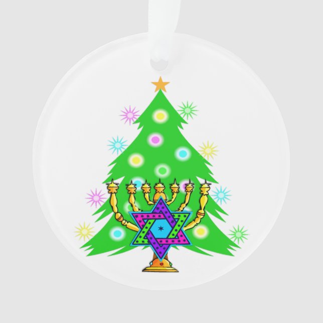 Weihnachten und Chanukka Ornament (Vorderseite)