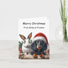 Weihnachten und Dackel Karte