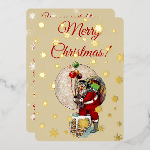 Weihnachten und das schmale Weihnachtsfest Folieneinladung