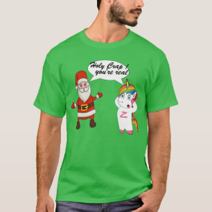 Weihnachten und Einhorn Überraschung Weihnachten T-Shirt