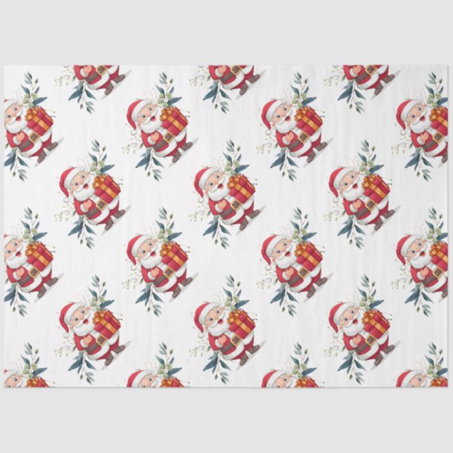 Weihnachten und Eukalyptus Seidenpapier (Vorderseite)