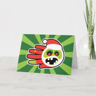 Weihnachten und Feiertags-Zombie Sankt keine