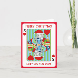 Weihnachten und Glück im neuen Jahr Weihnachten un Dankeskarte