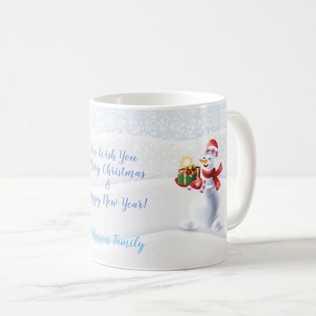 Weihnachten und glücklicher NewYear Kaffeetasse (VorderseiteRechts)
