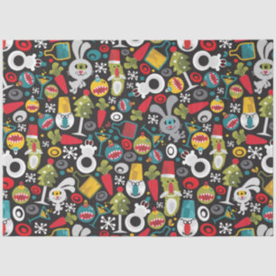 Weihnachten und glückliches Neues Jahr Seidenpapier