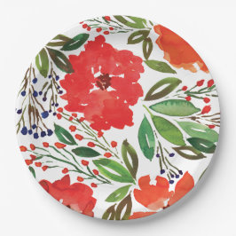 Weihnachten und Handgestrichen Pappteller