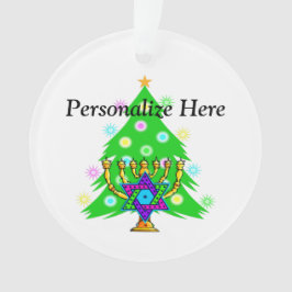 Weihnachten und Hanukkah-Interreligiös Ornament