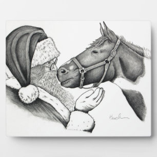 Weihnachten und Heiliges Pferd Fotoplatte