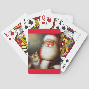 Weihnachten und Katze (2) Spielkarten