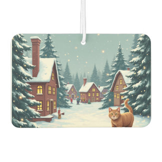 Weihnachten und Katzen Autolufterfrischer