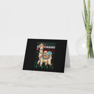 Weihnachten und Lama Weihnachten Karte